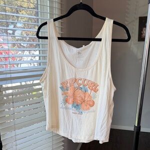 Rip Curl Women's Cream Tank Top with Floral Print